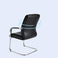 Mid Back Task Chair Black Leather Fixed Arm Office Chair with Steel Base Clearhalo 'furn' 'furn_office_chair' 'Furniture' 'Office Chairs' 'Office Furniture' 'office_chair' 5591931
