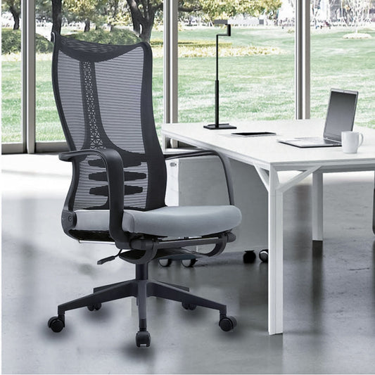 ミッドバックメッシュタスクチェアナイロンフレーム固定腕のオフィスチェア付きホイール付き