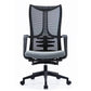 Mid Back Mesh Task Chair Nylon Frame Fixed Arm Office Chair with Wheels