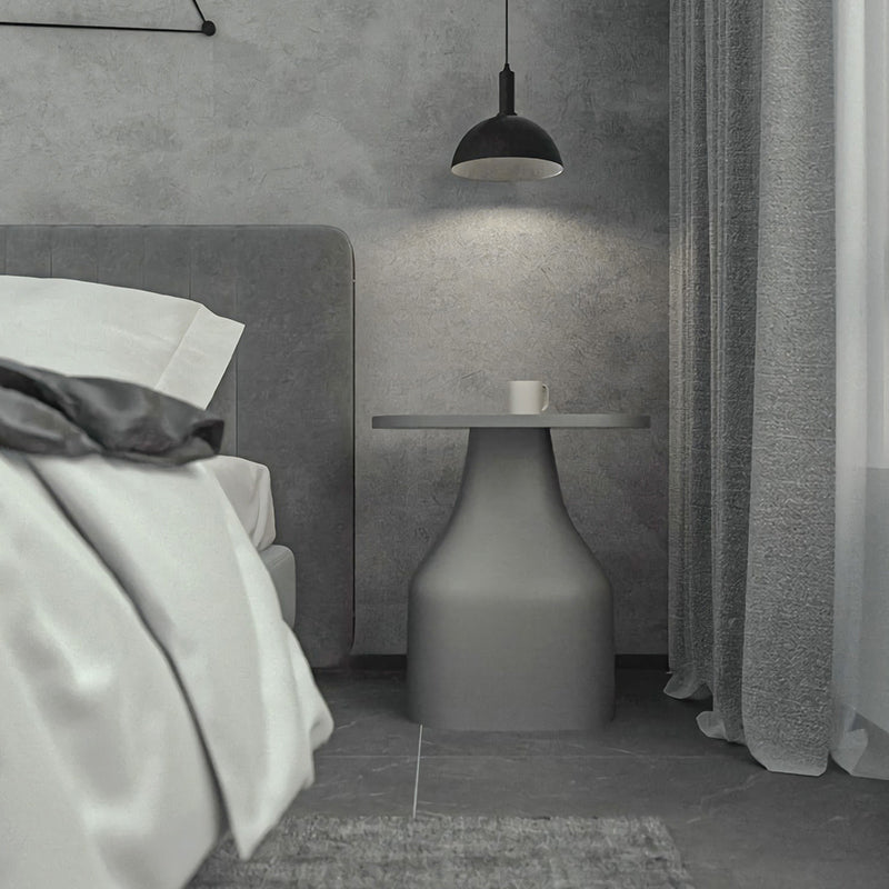 Moderne plastic nachttafel ronde niet-opslag 18 inch h bed nachtkastje