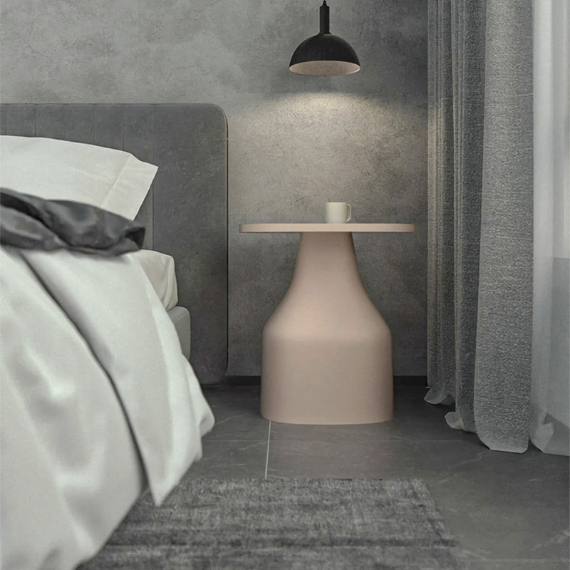 Moderne plastic nachttafel ronde niet-opslag 18 inch h bed nachtkastje