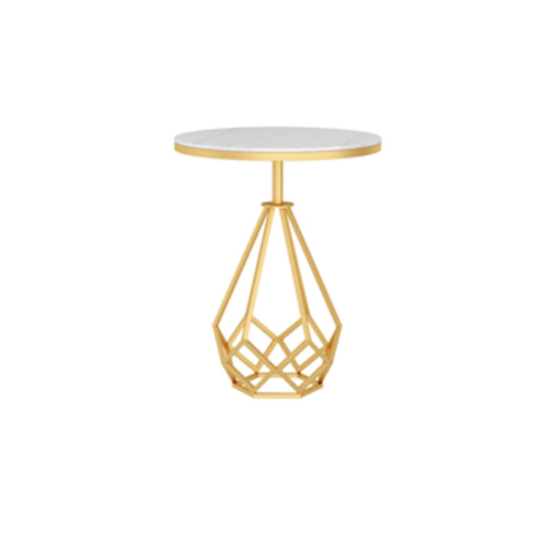 24 pouces H Glam Glam Nightand Metal Round Night Top Night Table