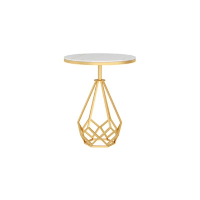 24 pouces H Glam Glam Nightand Metal Round Night Top Night Table