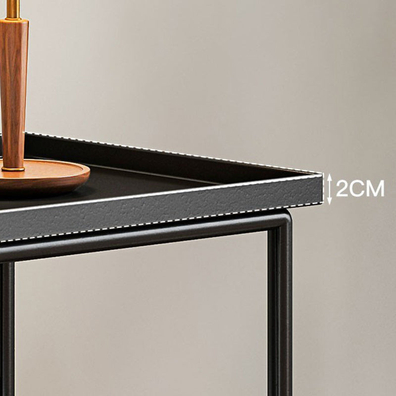 Estante de acero inoxidable de almacenamiento abierto moderno de almacenamiento de metal incluye mesa de noche con piernas