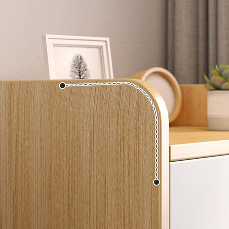 Armoire en bois d'imitation moderne 31 pouces H Open Rangement de nuit avec portes