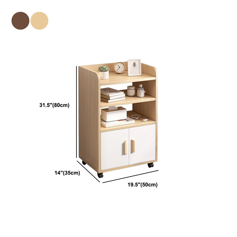 Armoire en bois d'imitation moderne 31 pouces H Open Rangement de nuit avec portes