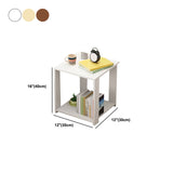 Imitazione in legno comodino aperto ripiano moderno incluso tavolo da notte