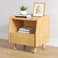 Solid Wood Night Table Modern 20 Inch H 1-Drawer Open Storage Nightstand with Legs Natural Clearhalo 'Bedroom Furniture' 'furn' 'furn_night_stand' 'Furniture' 'night_stand' 'Nightstands' 5592074