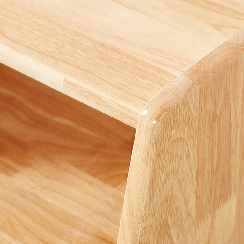 Solid Wood Night Table Modern 20 Inch H 1-Drawer Open Storage Nightstand with Legs Clearhalo 'Bedroom Furniture' 'furn' 'furn_night_stand' 'Furniture' 'night_stand' 'Nightstands' 5592079