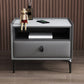 Modern 20 inch H Nightstand Open opbergsteen Top 1-ladjes benen inbegrepen nachttafel
