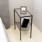 Modern Glass Top Night Table Open Storage 1-Shelf 23 Inch H Nightstand Clearhalo 'Bedroom Furniture' 'furn' 'furn_night_stand' 'Furniture' 'night_stand' 'Nightstands' 5592100