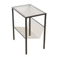 Modern Glass Top Night Table Open Storage 1-Shelf 23 Inch H Nightstand Clearhalo 'Bedroom Furniture' 'furn' 'furn_night_stand' 'Furniture' 'night_stand' 'Nightstands' 5592104