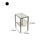 Modern Glass Top Night Table Open Storage 1-Shelf 23 Inch H Nightstand Clearhalo 'Bedroom Furniture' 'furn' 'furn_night_stand' 'Furniture' 'night_stand' 'Nightstands' 5592111