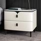 Modern Stone Top Top a 2-Drawer Storage da 18 pollici H Tavolo da notte con gambe