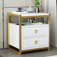 18 pouces H Nightand Imitation Imitation Wood Dather Storage Modern Night Table