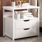 Modern Drawer Storage Nightstand 20 Inch H Imitation Wood Shelf Included Night Table White 2 Clearhalo 'Bedroom Furniture' 'furn' 'furn_night_stand' 'Furniture' 'night_stand' 'Nightstands' 5592185