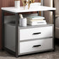 Modern Drawer Storage Nightstand 20 Inch H Imitation Wood Shelf Included Night Table Grey 2 Clearhalo 'Bedroom Furniture' 'furn' 'furn_night_stand' 'Furniture' 'night_stand' 'Nightstands' 5592193