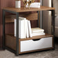 Modern Drawer Storage Nightstand 20 Inch H Imitation Wood Shelf Included Night Table Brown 1 Clearhalo 'Bedroom Furniture' 'furn' 'furn_night_stand' 'Furniture' 'night_stand' 'Nightstands' 5592196