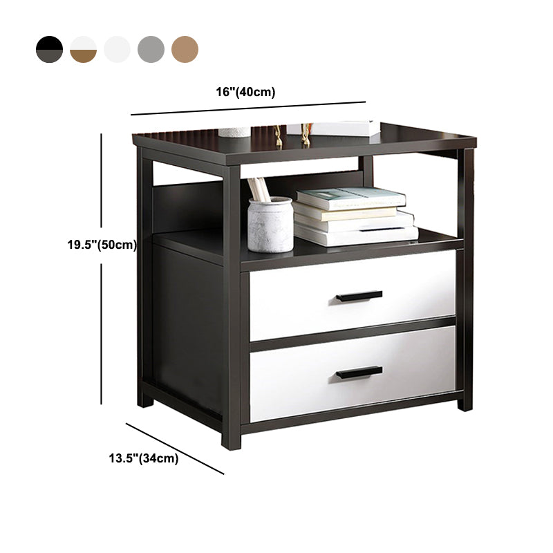 Modern Drawer Storage Nightstand 20 Inch H Imitation Wood Shelf Included Night Table Clearhalo 'Bedroom Furniture' 'furn' 'furn_night_stand' 'Furniture' 'night_stand' 'Nightstands' 5592198
