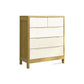 Contemporary Solid Wood Storage Chest Matte Finish Bedroom Dresser 31"L x 16"W x 37"H Natural Wood White Clearhalo 'Bedroom Furniture' 'Dressers & Chests' 'dressers_chests' 'furn' 'furn_dressers_chests' 'Furniture' 5592265