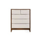 Contemporary Solid Wood Storage Chest Matte Finish Bedroom Dresser 31"L x 16"W x 37"H Walnut White Clearhalo 'Bedroom Furniture' 'Dressers & Chests' 'dressers_chests' 'furn' 'furn_dressers_chests' 'Furniture' 5592268
