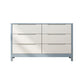 Contemporary Solid Wood Storage Chest Matte Finish Bedroom Dresser 47"L x 16"W x 30"H Light Blue-White Clearhalo 'Bedroom Furniture' 'Dressers & Chests' 'dressers_chests' 'furn' 'furn_dressers_chests' 'Furniture' 5592271