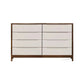 Contemporary Solid Wood Storage Chest Matte Finish Bedroom Dresser 47"L x 16"W x 30"H Walnut White Clearhalo 'Bedroom Furniture' 'Dressers & Chests' 'dressers_chests' 'furn' 'furn_dressers_chests' 'Furniture' 5592278