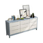 Contemporary Solid Wood Storage Chest Matte Finish Bedroom Dresser 59"L x 16"W x 30"H Light Blue-White Clearhalo 'Bedroom Furniture' 'Dressers & Chests' 'dressers_chests' 'furn' 'furn_dressers_chests' 'Furniture' 5592282