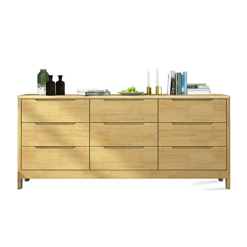 Contemporary Solid Wood Storage Chest Matte Finish Bedroom Dresser 59"L x 16"W x 30"H Natural Clearhalo 'Bedroom Furniture' 'Dressers & Chests' 'dressers_chests' 'furn' 'furn_dressers_chests' 'Furniture' 5592283