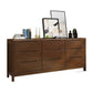 Contemporary Solid Wood Storage Chest Matte Finish Bedroom Dresser 59"L x 16"W x 30"H Nut-Brown Clearhalo 'Bedroom Furniture' 'Dressers & Chests' 'dressers_chests' 'furn' 'furn_dressers_chests' 'Furniture' 5592289