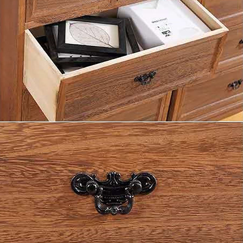 Commode de chambre à poitrine verticale traditionnelle en bois massif