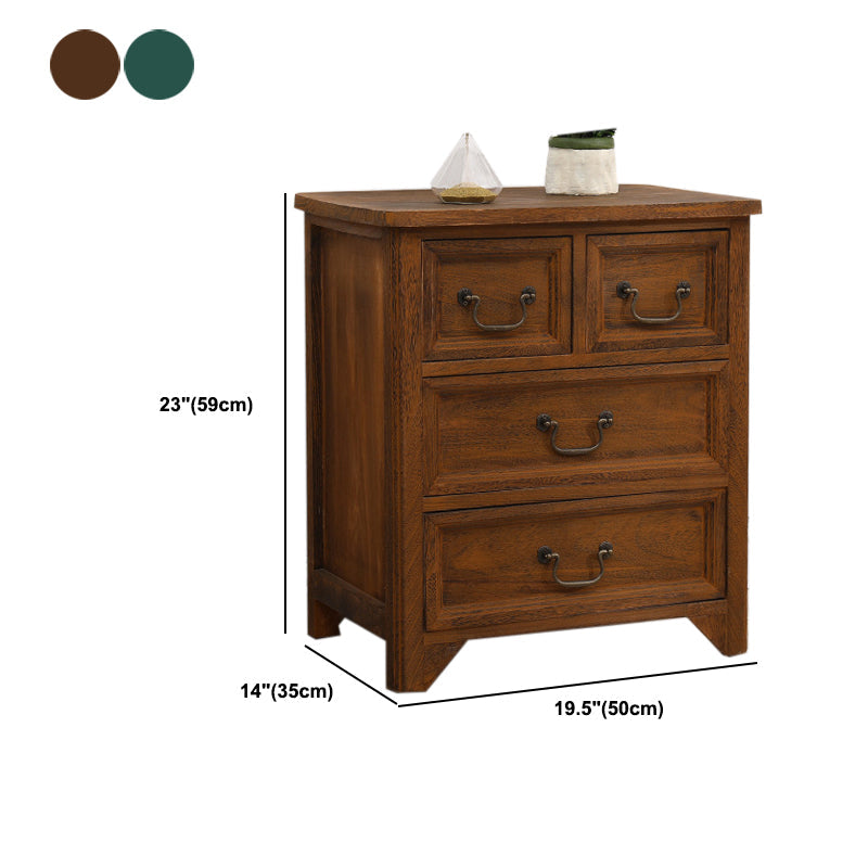 Commode de chambre à poitrine verticale traditionnelle en bois massif