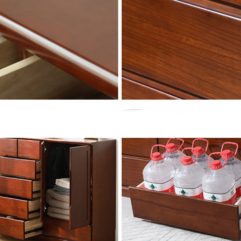 Traditionele vaste houten opbergkast slaapkamer matte afwerking dressoir