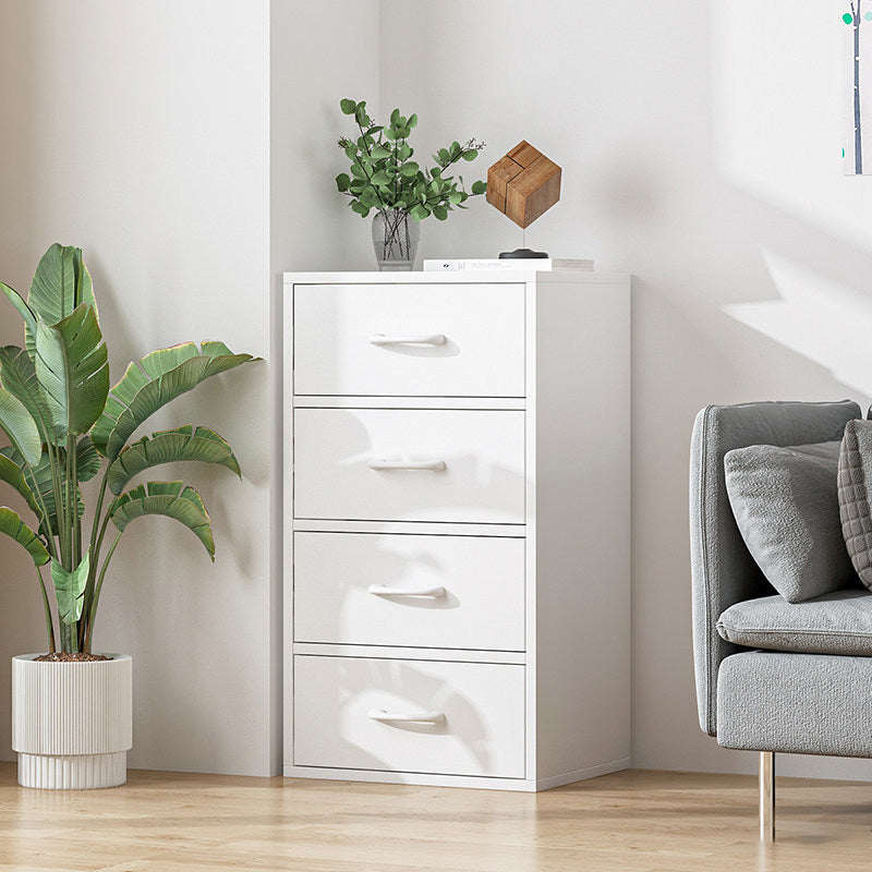Contemporary Matte Finish Dresser Bedroom Wood Storage Chest 19"L x 12"W x 30"H White Clearhalo 'Bedroom Furniture' 'Dressers & Chests' 'dressers_chests' 'furn' 'furn_dressers_chests' 'Furniture' 5592467