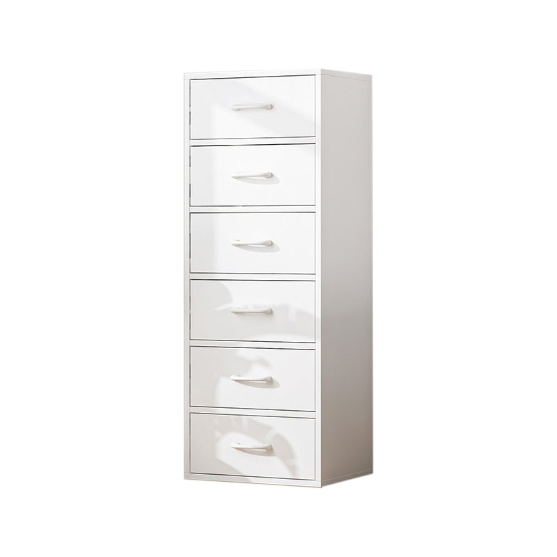 Contemporary Matte Finish Dresser Bedroom Wood Storage Chest 19"L x 12"W x 45"H White Clearhalo 'Bedroom Furniture' 'Dressers & Chests' 'dressers_chests' 'furn' 'furn_dressers_chests' 'Furniture' 5592480