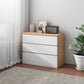 Contemporary Matte Finish Dresser Bedroom Wood Storage Chest 23.5"L x 13"W x 25"H Natural Wood White Clearhalo 'Bedroom Furniture' 'Dressers & Chests' 'dressers_chests' 'furn' 'furn_dressers_chests' 'Furniture' 5592486