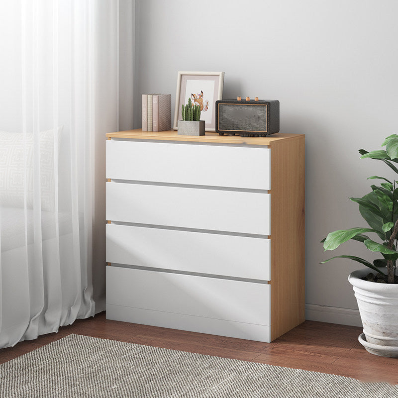 Contemporary Matte Finish Dresser Bedroom Wood Storage Chest 23.5"L x 13"W x 32"H Natural Wood White Clearhalo 'Bedroom Furniture' 'Dressers & Chests' 'dressers_chests' 'furn' 'furn_dressers_chests' 'Furniture' 5592488
