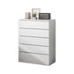 Contemporary Matte Finish Dresser Bedroom Wood Storage Chest 23.5"L x 13"W x 39"H White Clearhalo 'Bedroom Furniture' 'Dressers & Chests' 'dressers_chests' 'furn' 'furn_dressers_chests' 'Furniture' 5592489