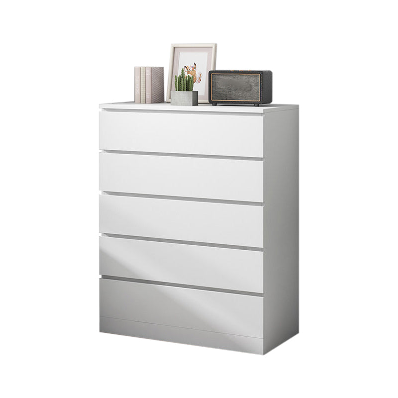 Contemporary Matte Finish Dresser Bedroom Wood Storage Chest 23.5"L x 13"W x 39"H White Clearhalo 'Bedroom Furniture' 'Dressers & Chests' 'dressers_chests' 'furn' 'furn_dressers_chests' 'Furniture' 5592489