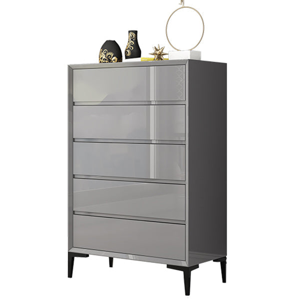 Contemporary Vertical Chest Wood Chest with Drawers for Bedroom 24"L x 16"W x 42"H Grey Clearhalo 'Bedroom Furniture' 'Dressers & Chests' 'dressers_chests' 'furn' 'furn_dressers_chests' 'Furniture' 5592586