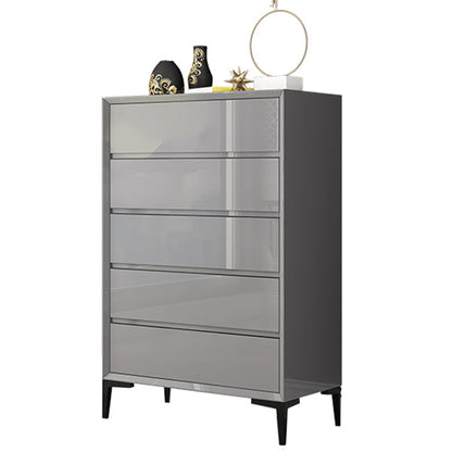 Contemporary Vertical Chest Wood Chest with Drawers for Bedroom 24"L x 16"W x 42"H Grey Clearhalo 'Bedroom Furniture' 'Dressers & Chests' 'dressers_chests' 'furn' 'furn_dressers_chests' 'Furniture' 5592586