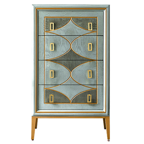 Boho houten bovenste kist met benen borst met laden voor slaapkamer