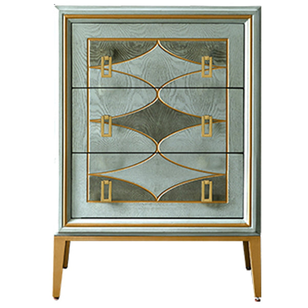 Boho houten bovenste kist met benen borst met laden voor slaapkamer