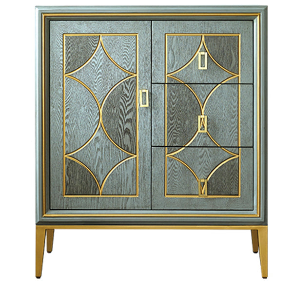 Boho houten bovenste kist met benen borst met laden voor slaapkamer