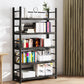 Contemporary Black Shelf Bookcase Open Bookshelf with Shelves Included