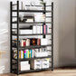 Contemporary Black Shelf Bookcase Open Bookshelf with Shelves Included