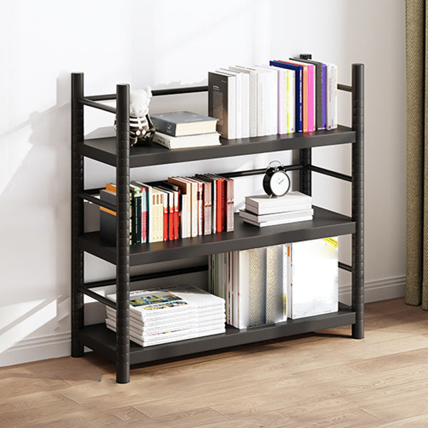 Contemporary Black Shelf Bookcase Open Bookshelf with Shelves Included