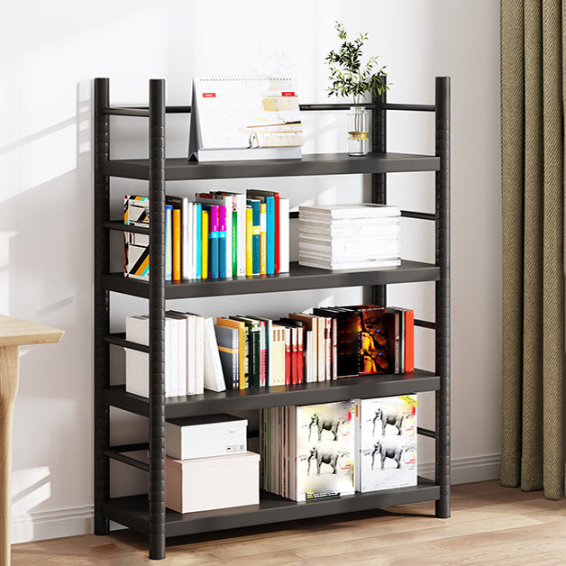 Contemporary Black Shelf Bookcase Open Bookshelf with Shelves Included