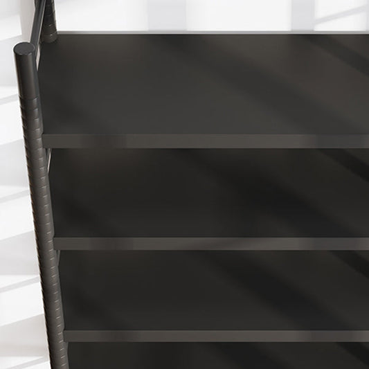 現代の黒い棚の本棚棚が含まれている本棚が含まれています