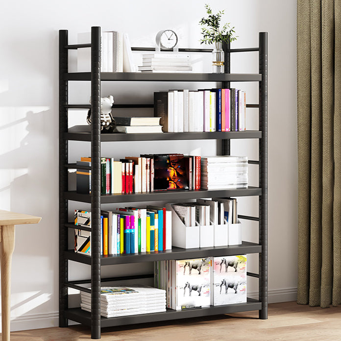 Contemporary Black Shelf Bookcase Open Bookshelf with Shelves Included